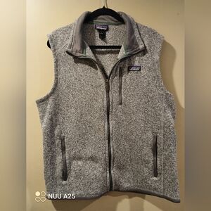Patagonia Men’s Better Sweater Vest Full Zip Size L Stonewash Grey